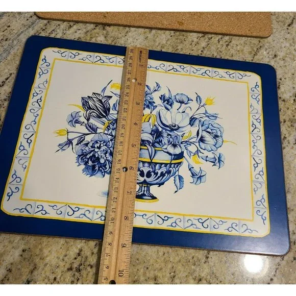 Delftware Past Times Vintage Set of 2 Place Mats England Table Mats - Picture 7 of 8